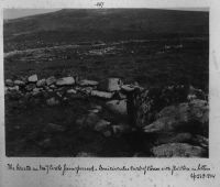 The hearth in hut circle No 7, Grimspound