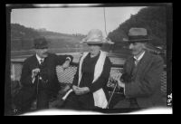 Three people in a boat - probably Taylors