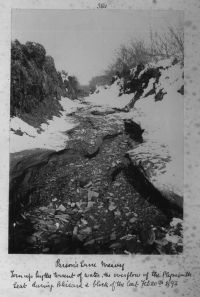 Parson's Lane after flooding from the Plymouth Leat