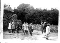 View of the Manaton School yard in the 1930s.