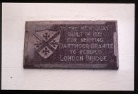 Plaque at New Quay, Teignmouth