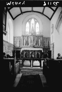 The interior of Meavy Church