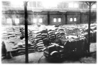 1WW SACKS OF WHEAT STORED IN SOUTH MOLTON PANNIER MARKET