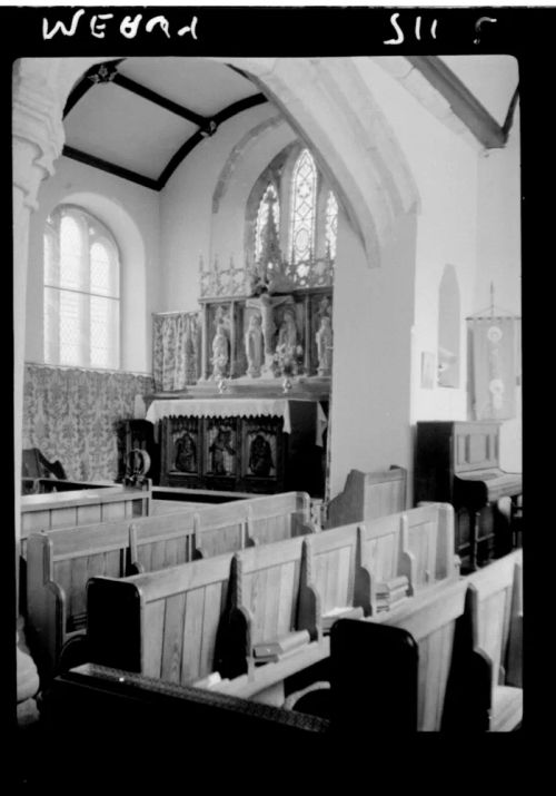 The interior of Meavy Church