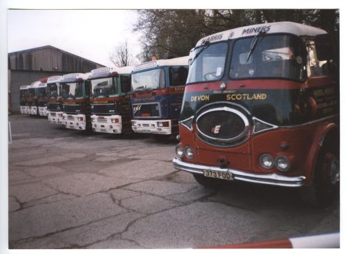 Lorries Parked in yard.