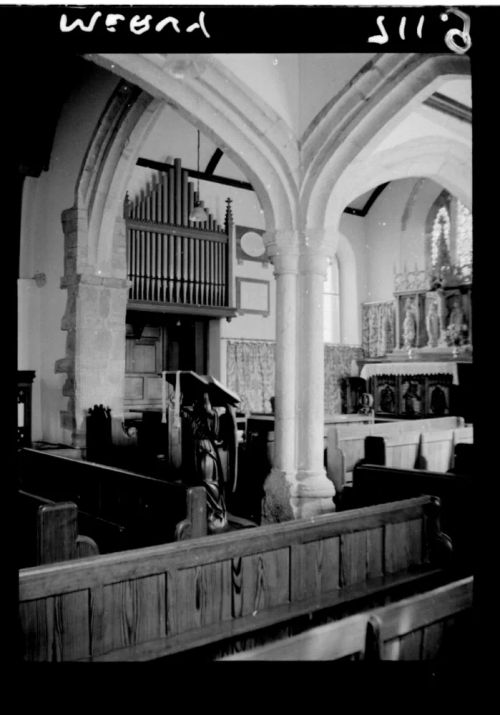 The interior of Meavy Church