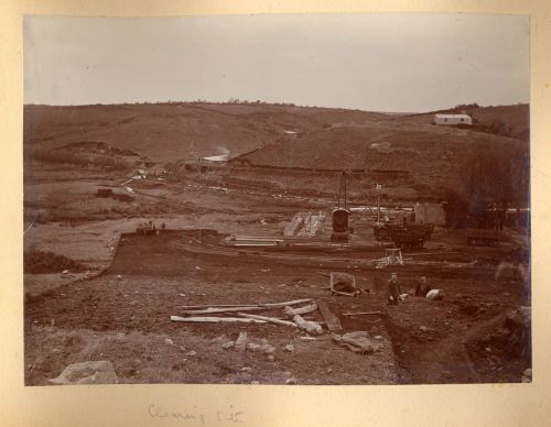 Clearing the site for Trenchford reservoir