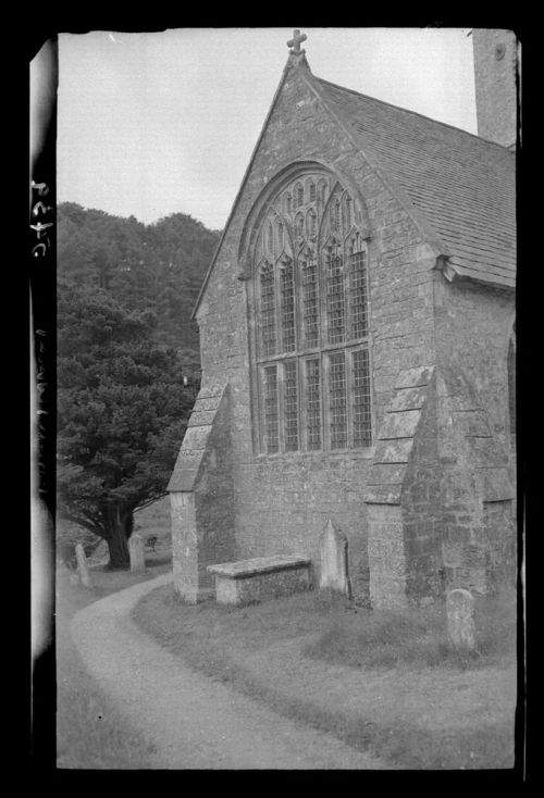 East window of Branscombe parish church