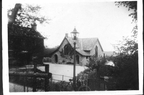 View of the Manaton School yard in the 1930s.