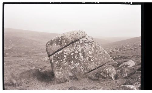 Granite boulder on Down Tor