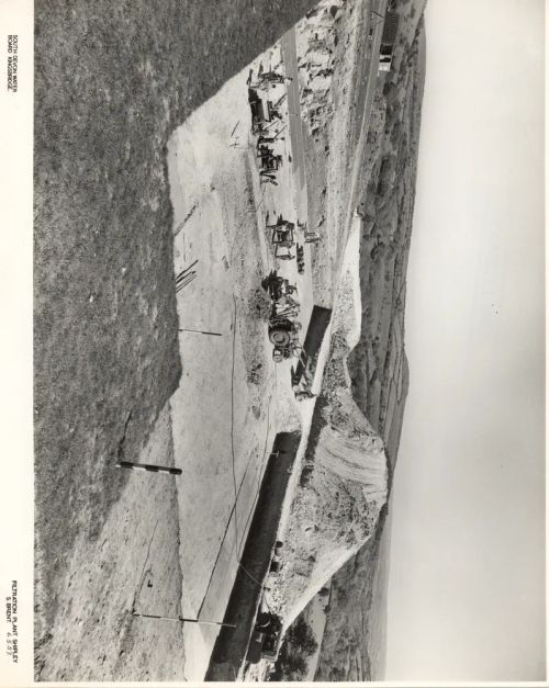 Early construction of the filtration plant at Shipley