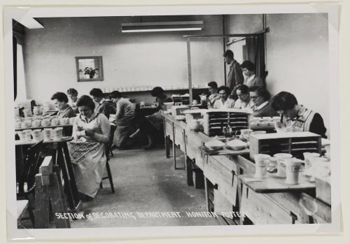 decorating department at Honiton pottery