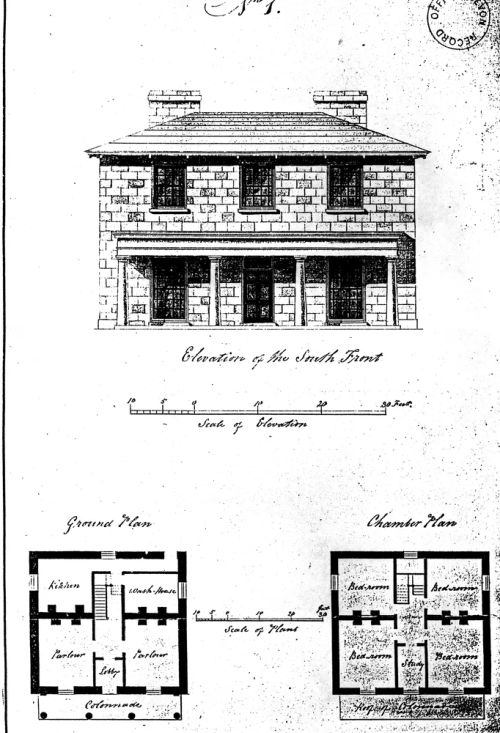 Manaton Rectory plans, c.1830.