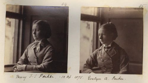 Parker sisters posing by the window.