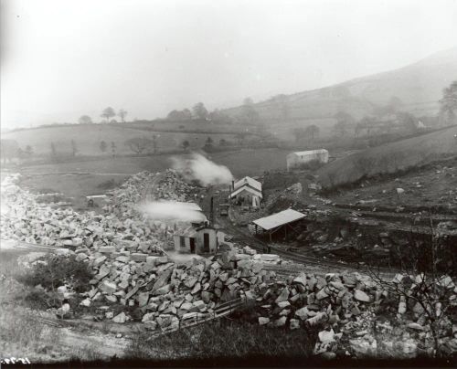 Camp for workers on the Sheepstor dam