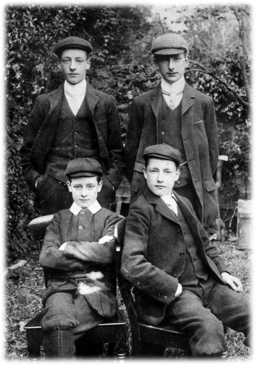 The four younger sons of John and Elizabeth Wills of Higher Hisley