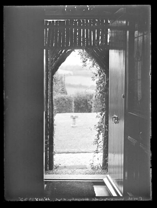 A glimpse through the doorway at the garden at Moorside, Horrabridge