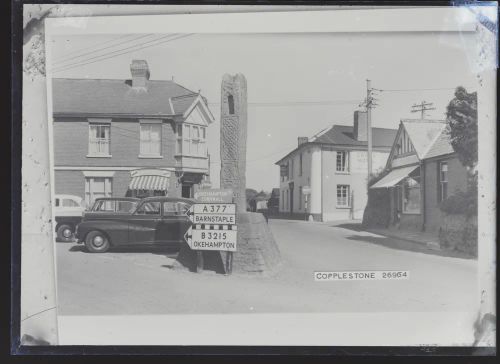 The Cross + street view, Copplestone