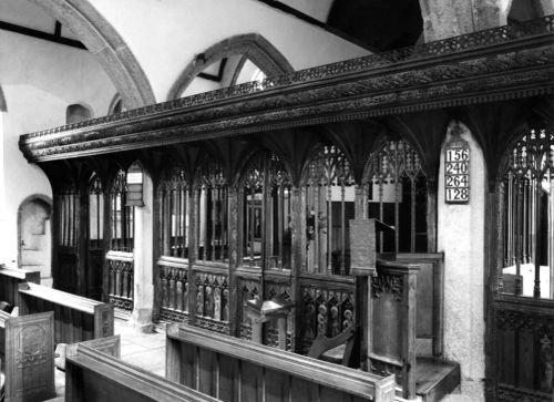 Manaton church rood screen