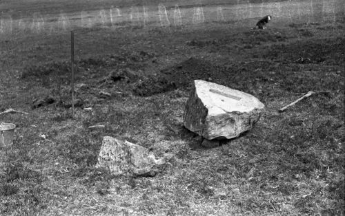 NEGATIVE OF STEPHENS GRAVE, STONE & NEW BASE by R. HANSFORD WORTH,