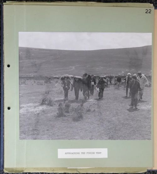 TEN TORS 19??. A TEN TORS TEAM COMPLETING THEIR SELF SUFFICIENT TEN TORS CHALLENGE