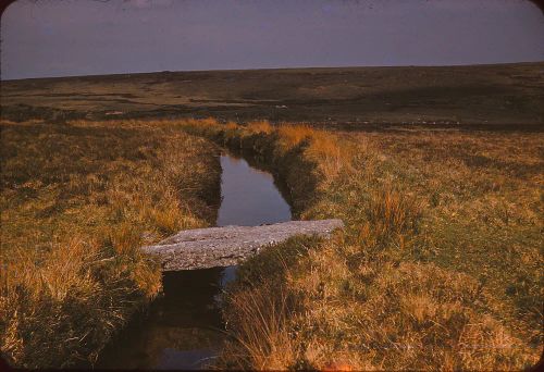 Clapper Bridge over Leat at Walkhampton