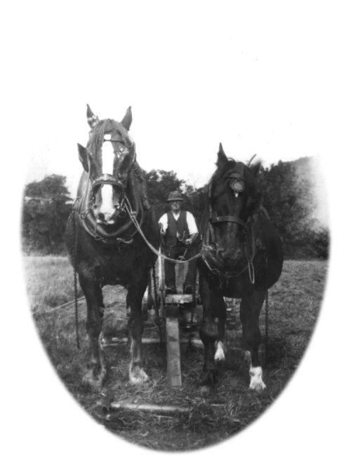 Charles Perryman working at Horsham Farm