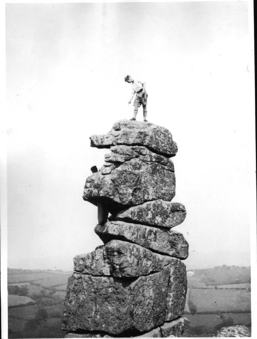 Climbers on Bowermans Nose