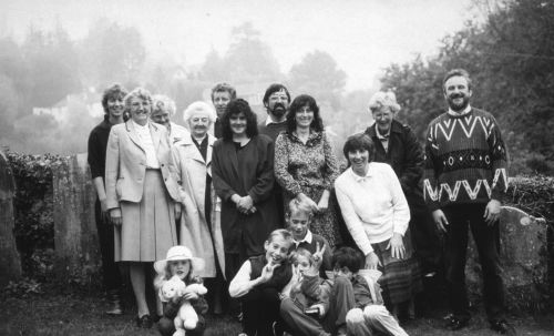 Lustleigh Baptist Church members after a Sunday service