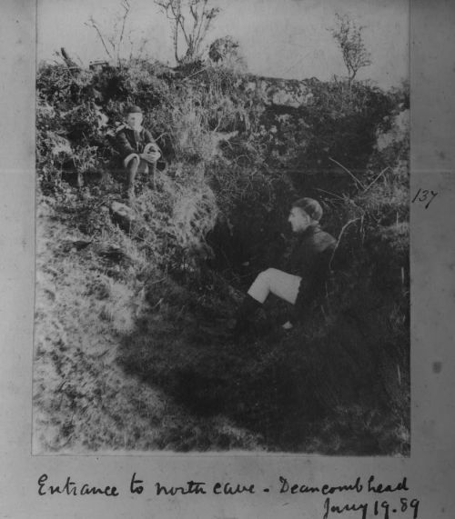 Entrance to cave at Deancombe Head