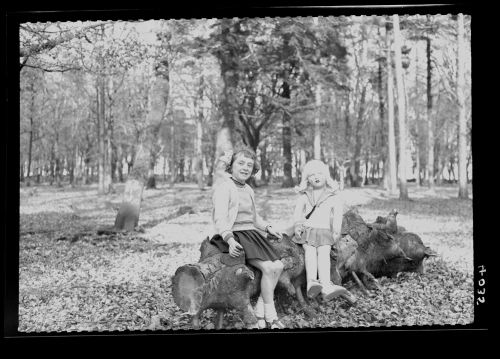 Sydney Taylor's daughter, Shirley, at Brisworthy with her doll