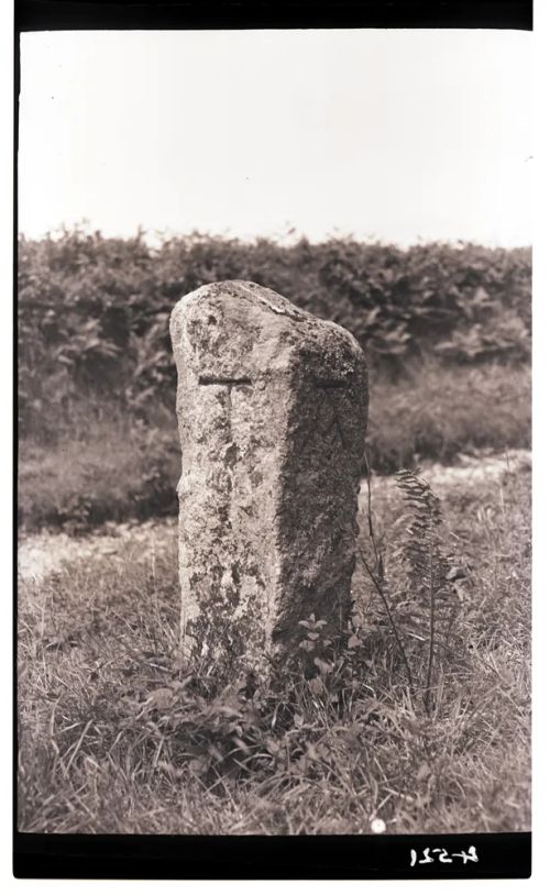 Inscribed boundary stone