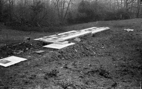 NEGATIVE OF WALL AND ANVIL STONE,  HUT 3,   METHERELL  by R. HANSFORD WORTH,