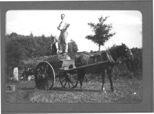 Barrel being taken by cart