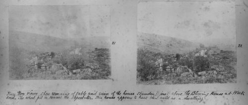 Remains of a house near the Blowing House above Week Ford