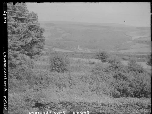 Meavy village from Stonehedges, the Taylor home in Yelverton