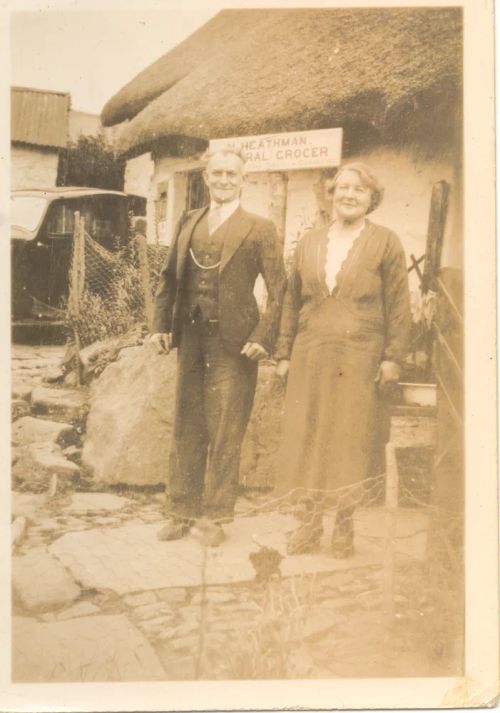 Thomas and Miriam Heathman in front of The Green at Sourton