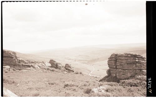 Widecombe Road from Hookney Tor 