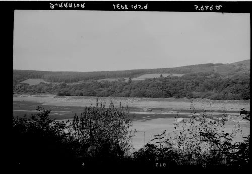 Burrator Reservoir during the drought of September 1959