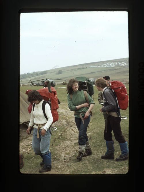 The Okehampton Girls Team Competing in the Ten Tors, 1980