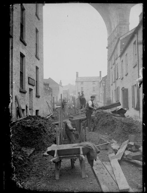 Trench under Tavistock viaduct