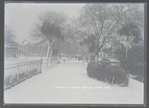 The Lawn, in winter, Dawlish