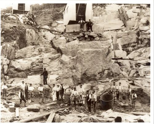 Beginning work on the foundations of Burrator dam