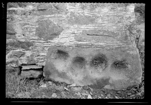 Mortar Stones Found in the Wall of a Pig House at Little Horrabridge