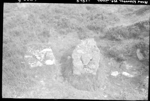 V-shaped groove in stone near and north of Warren House Inn on the side of Water Hill