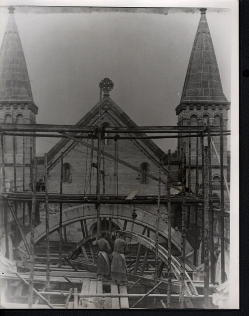 Rebuilding of church - Buckfast Abbey