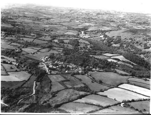 Aerial view of Freeland and Water, Manaton