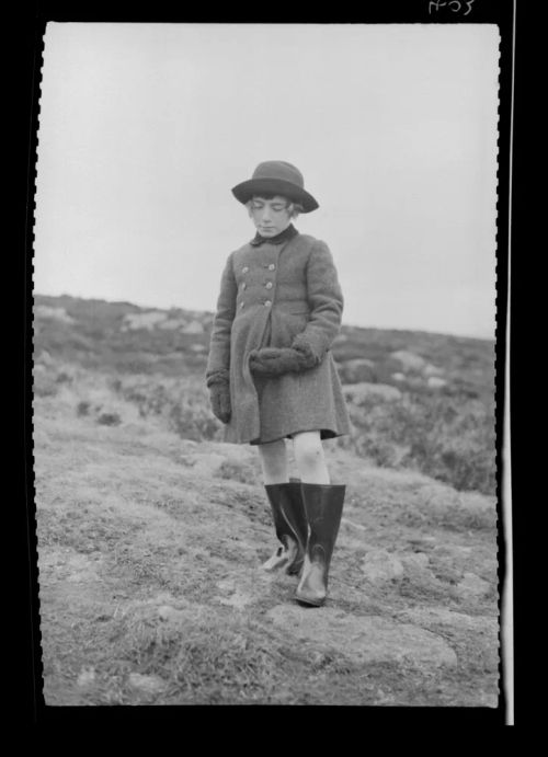 Sydney Taylor's daughter, Shirley, near Sharp Tor