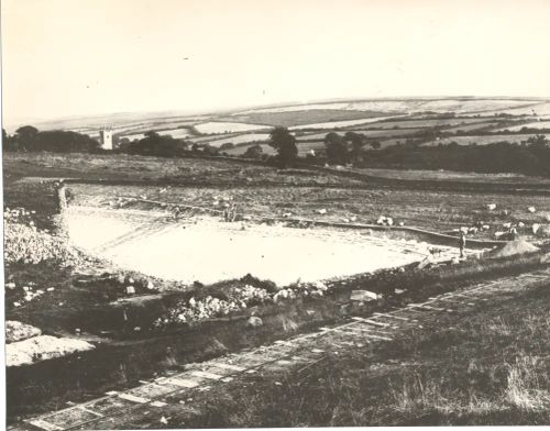 The railway track at Sheepstor dam