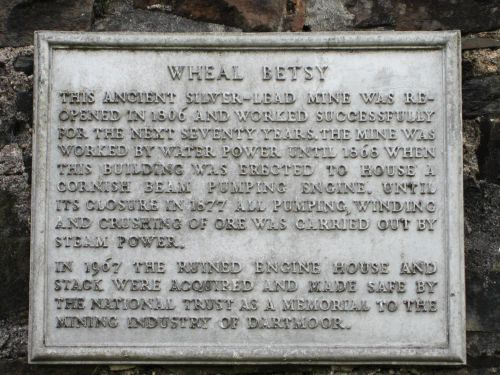 Wheal Betsy Plaque